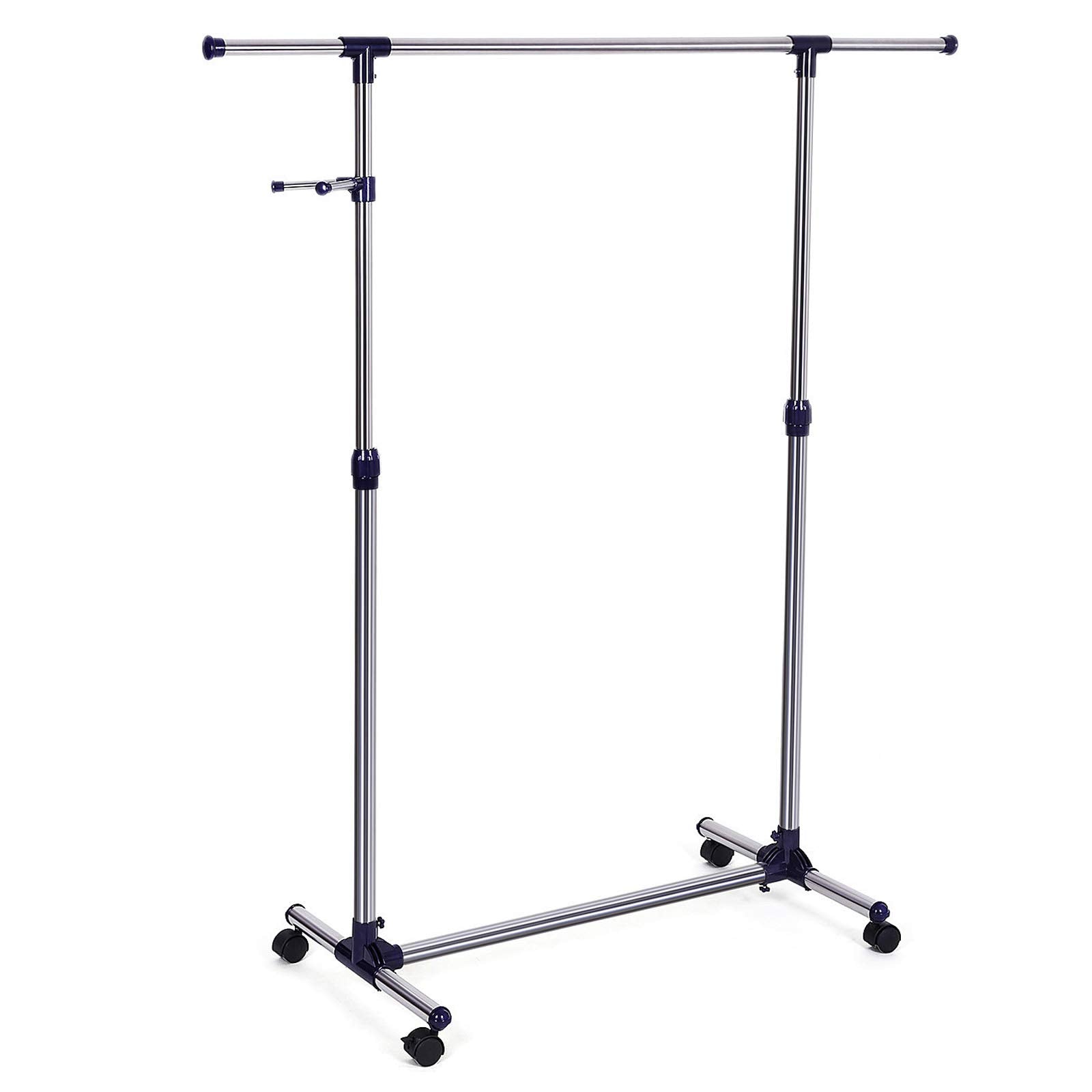 SONGMICS Clothes Rack - Adjustable Height 97-165cm | Expandable Width 87-150cm | Blue Steel 1