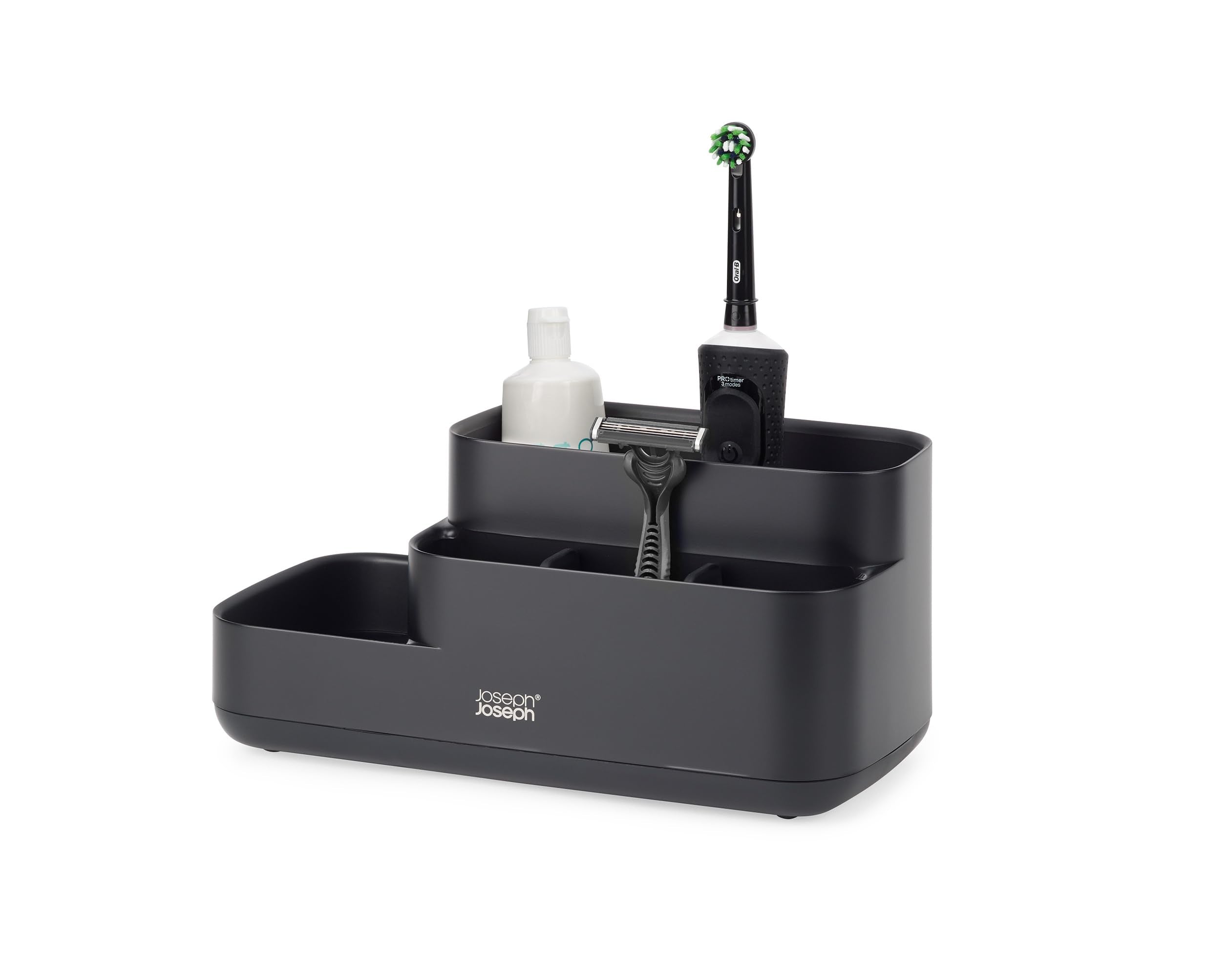 Joseph Joseph Easystore Shower Organiser - Compact Storage | Black Plastic 1