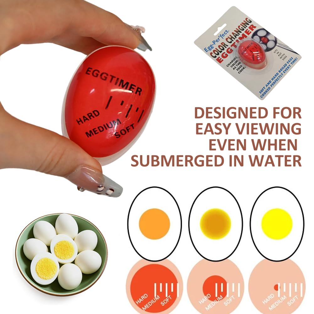 Armo Home Colour Changing Egg Timer - Reusable for Soft, Medium, Hard Boiled Eggs | Plastic 5