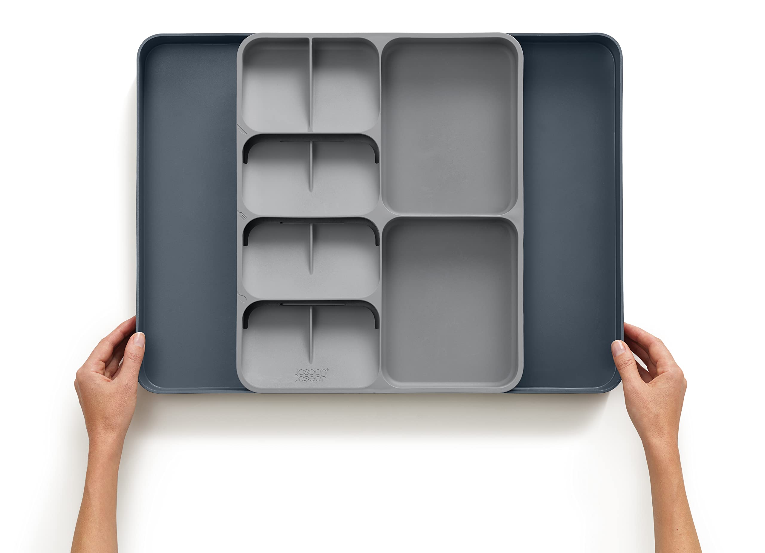 Joseph Joseph DrawerStore Expanding Cutlery Organiser | Grey Plastic | Fits 8cm+ Drawers 5