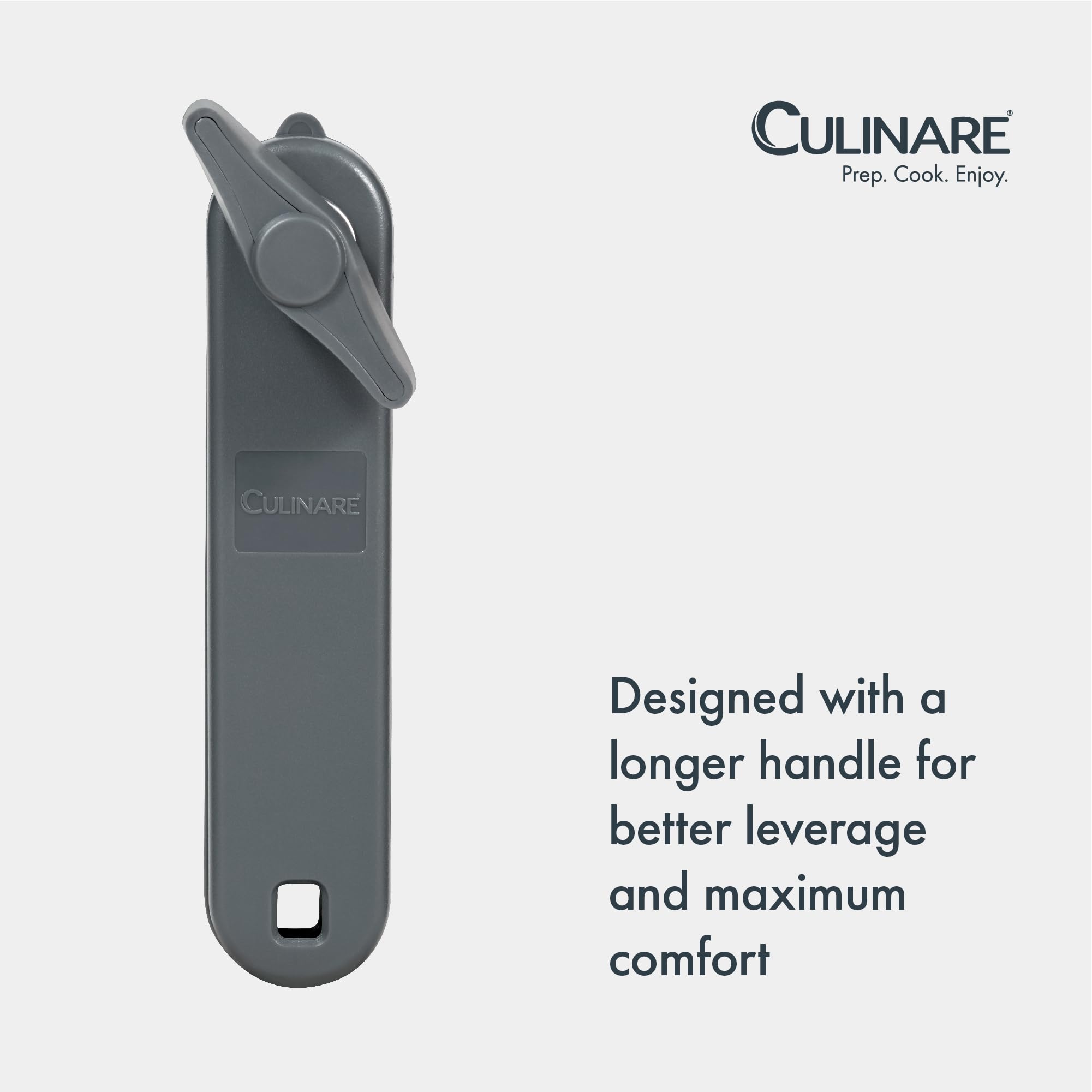 CULINARE Lift Off Tin Opener - Side-Cutting Mechanism | Grey Plastic/Stainless Steel | Manual Operation 3