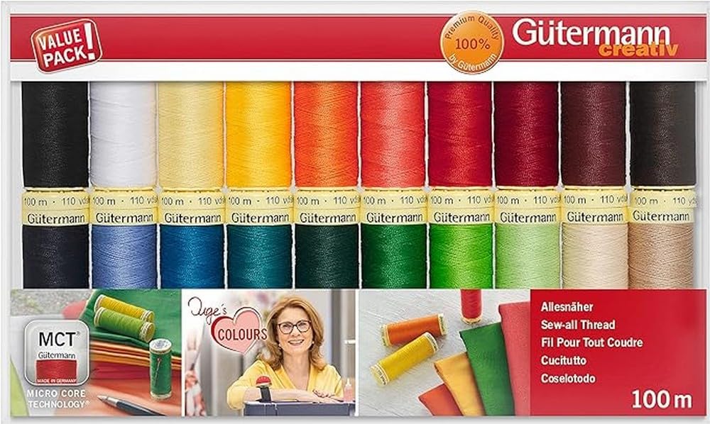 Gütermann Sew-All Thread Set 734610-1 - 20 Reels Multicoloured Polyester | 100m per Spool 2