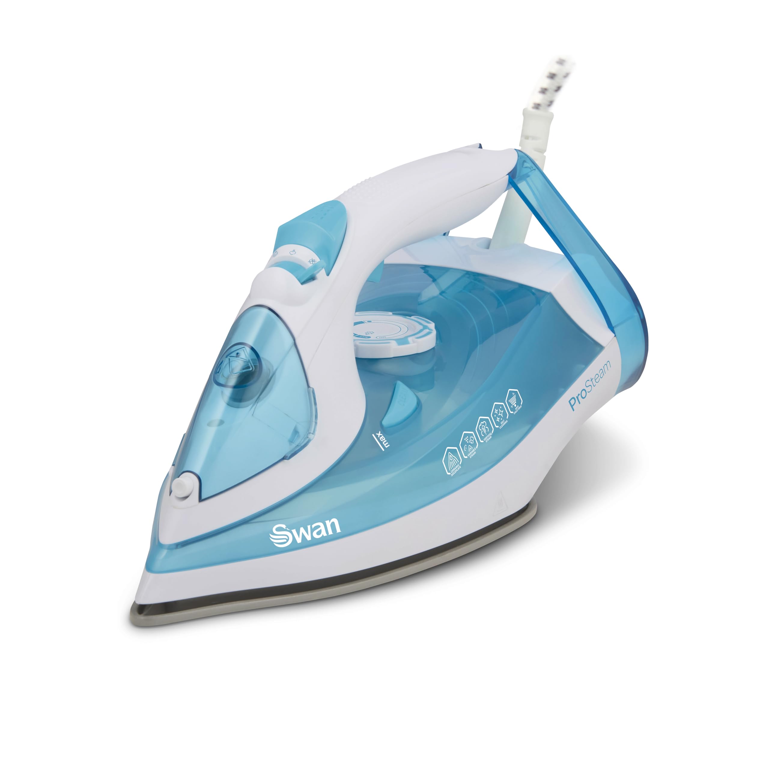 Swan SI12054AQ Steam Iron - 2600W Power | Ceramic Soleplate | Anti-Calc & Self-Clean 1