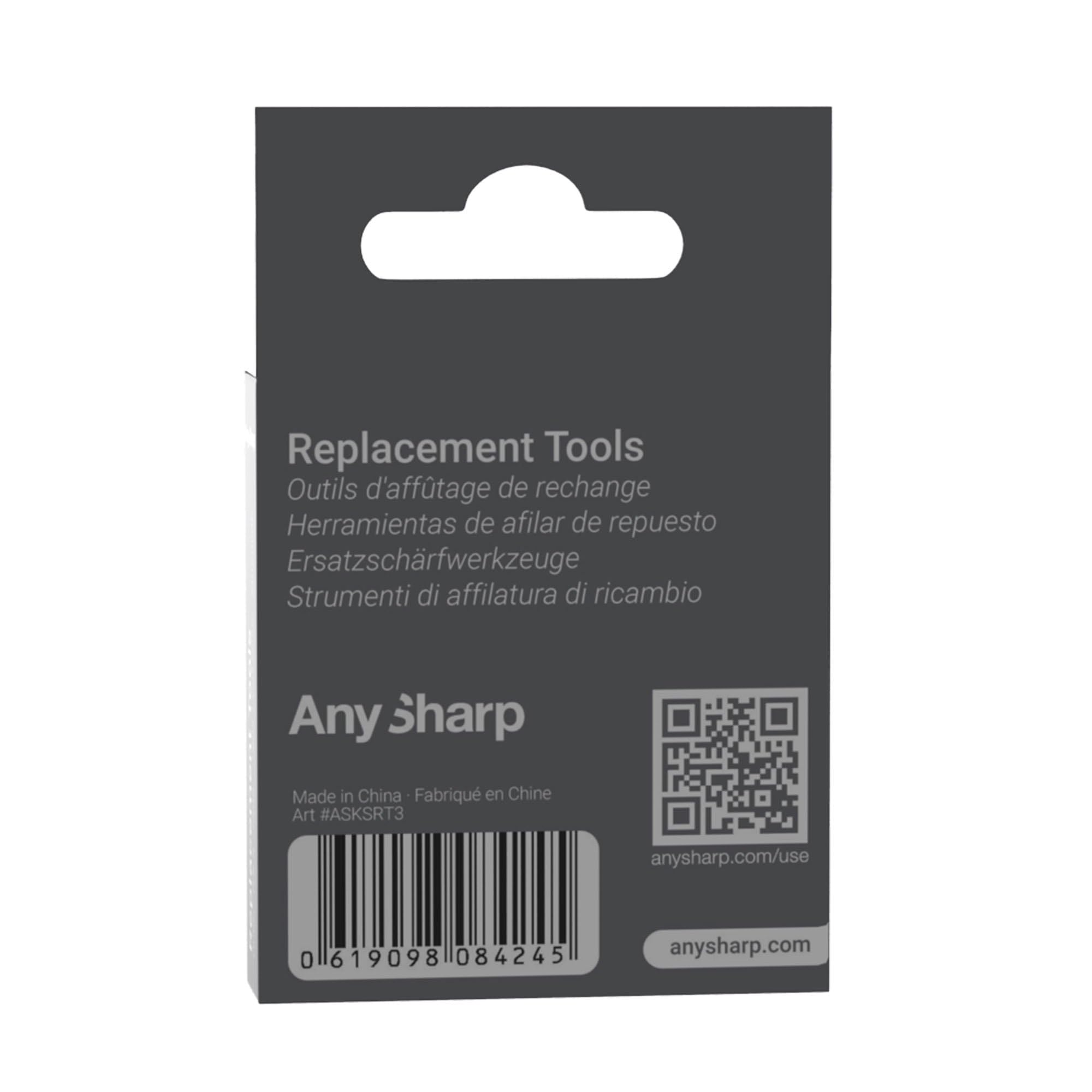 AnySharp ASKSRT3 Replacement Tools for World's Best Knife Sharpener | Tungsten Carbide | Silver 5