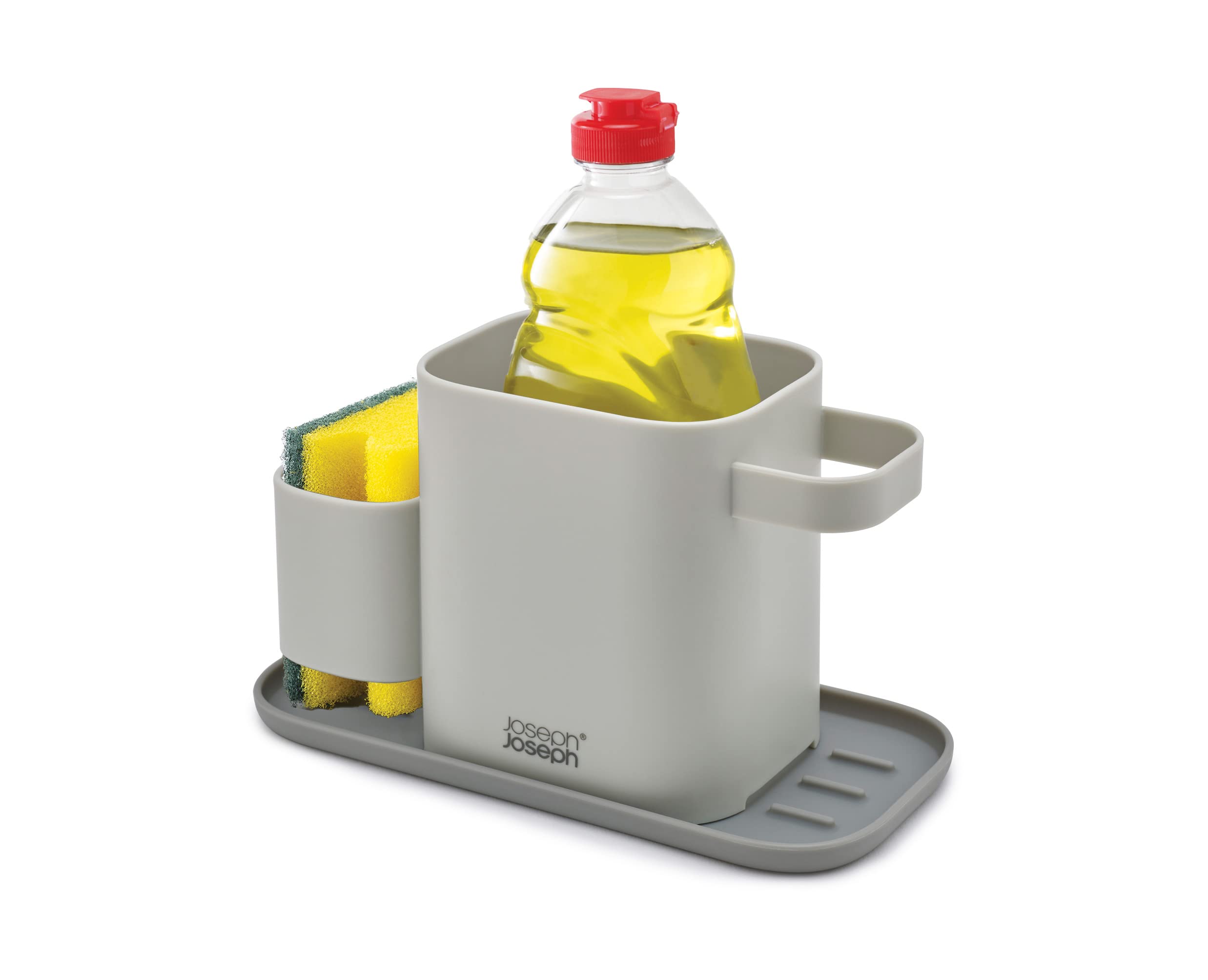 Joseph Joseph Duo Sink Tidy - Ventilated Sponge Holder & Brush Storage | Grey Plastic 1