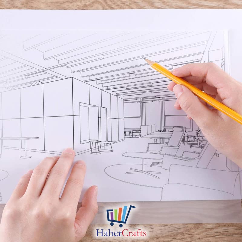 Habercrafts A4 63gsm Tracing Paper Sheets - Acid Free, High Transparency for Drawing & Dressmaking | 25 Sheets 3