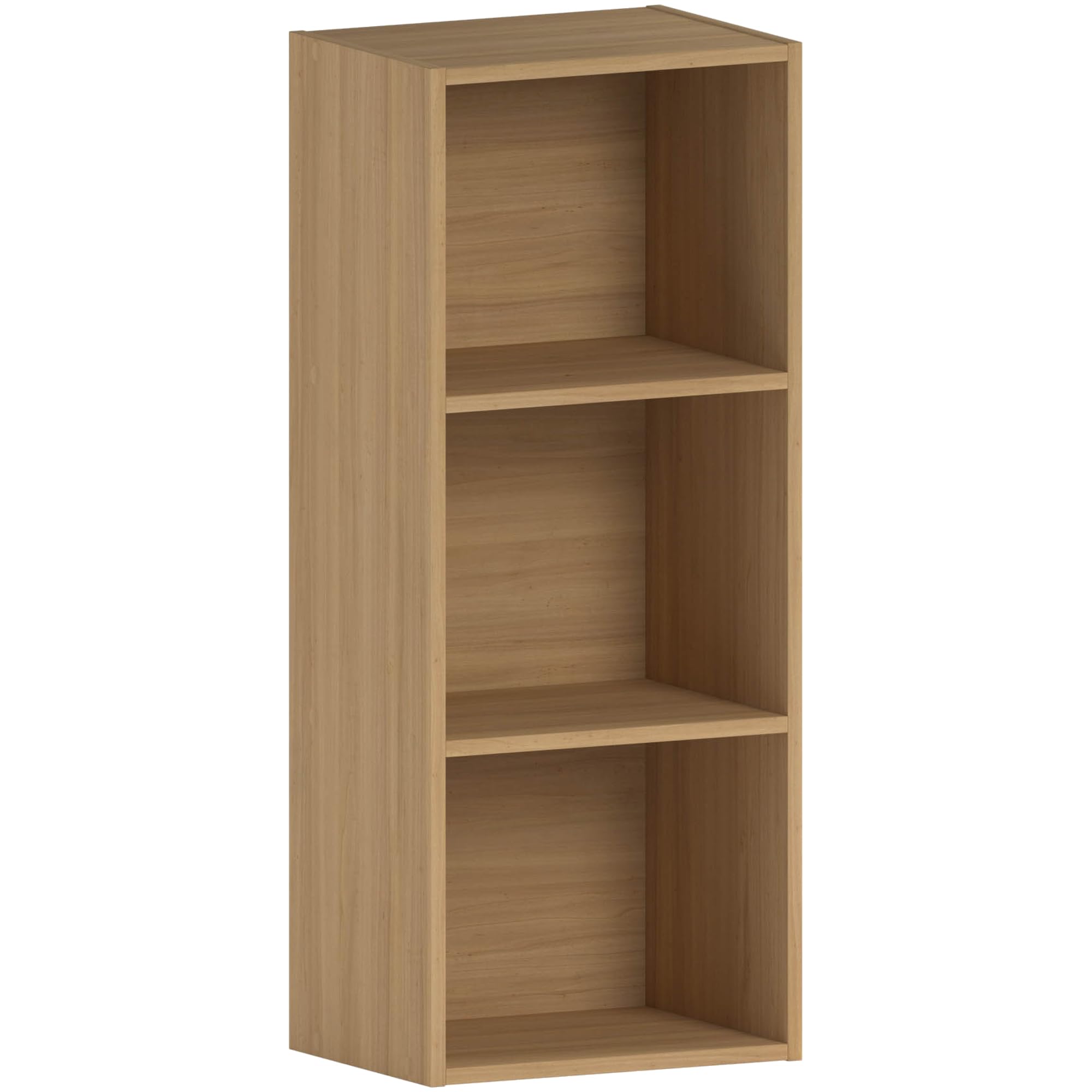 Vida Designs Oxford 3 Tier Cube Bookcase - Oak Wood Shelving Unit | H 80 x W 32 x D 24 Cm 1