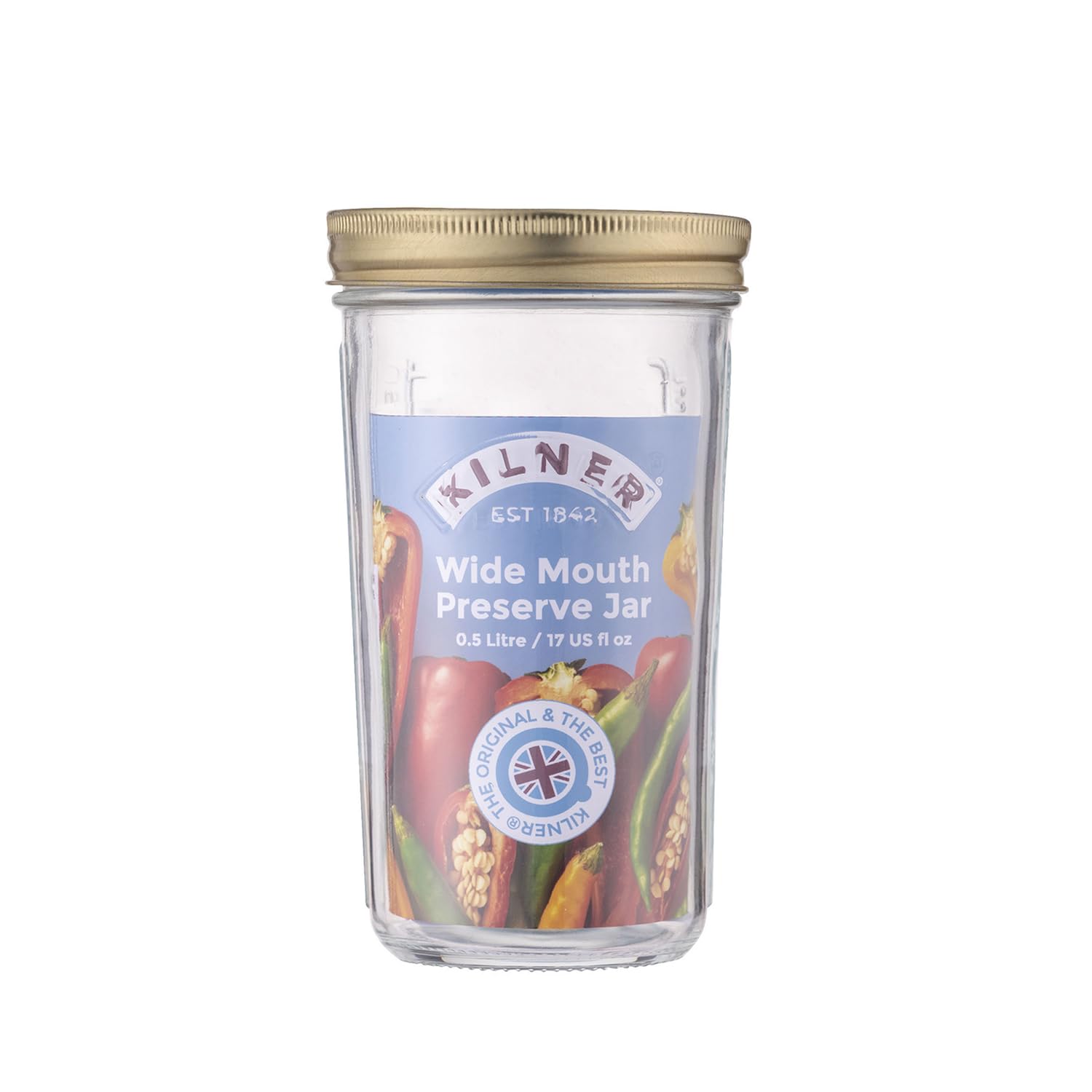 Kilner Wide Mouth Preserve Jar - 0.5L (500ml) Glass Storage Jar with Vacuum Seal 6