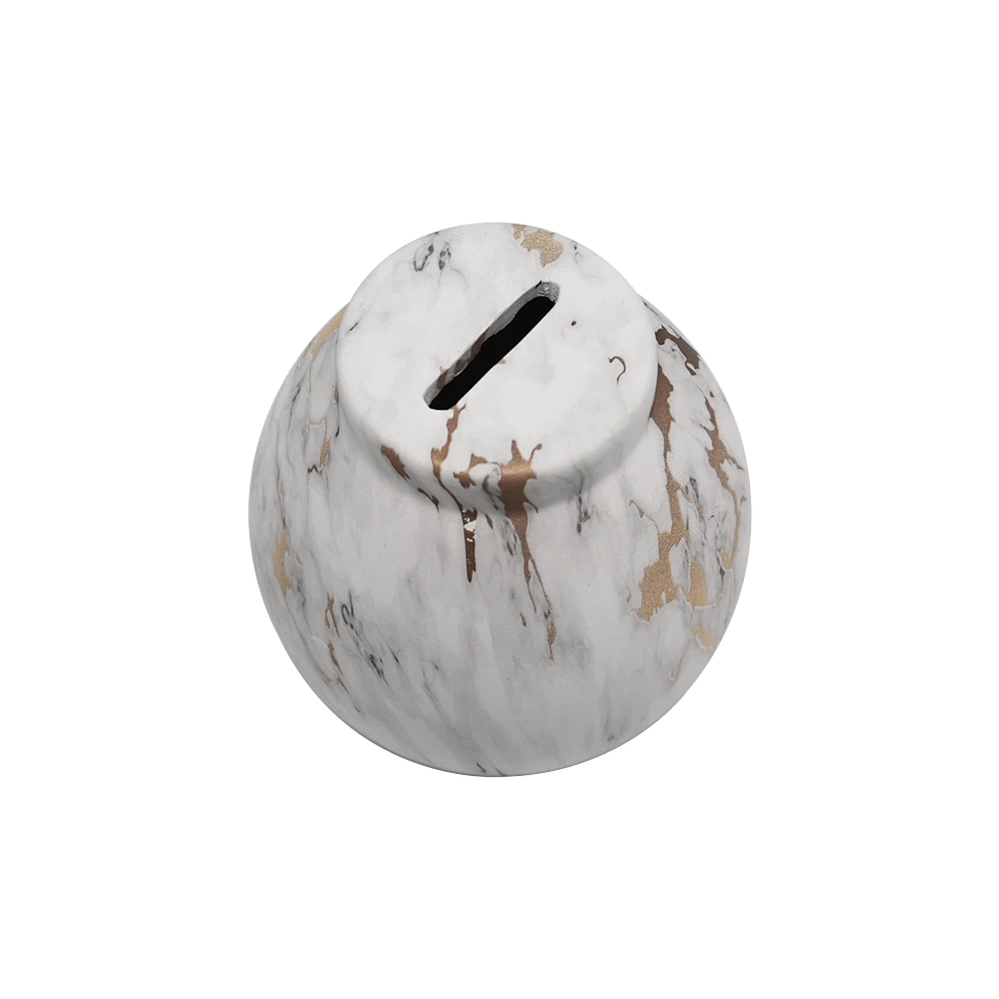Ram Ceramic Money Pot - Marble Effect Savings Piggy Bank | Smash to Open | 14cm Cube 3