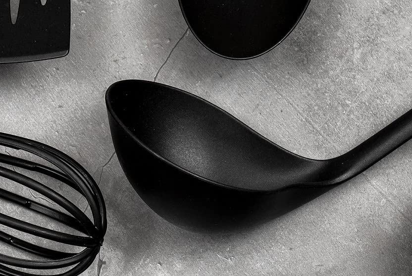 Chef Aid Black Nylon Soup & Stew Ladle | BPA Free | Heat Safe to 210°C | Dishwasher Safe 6