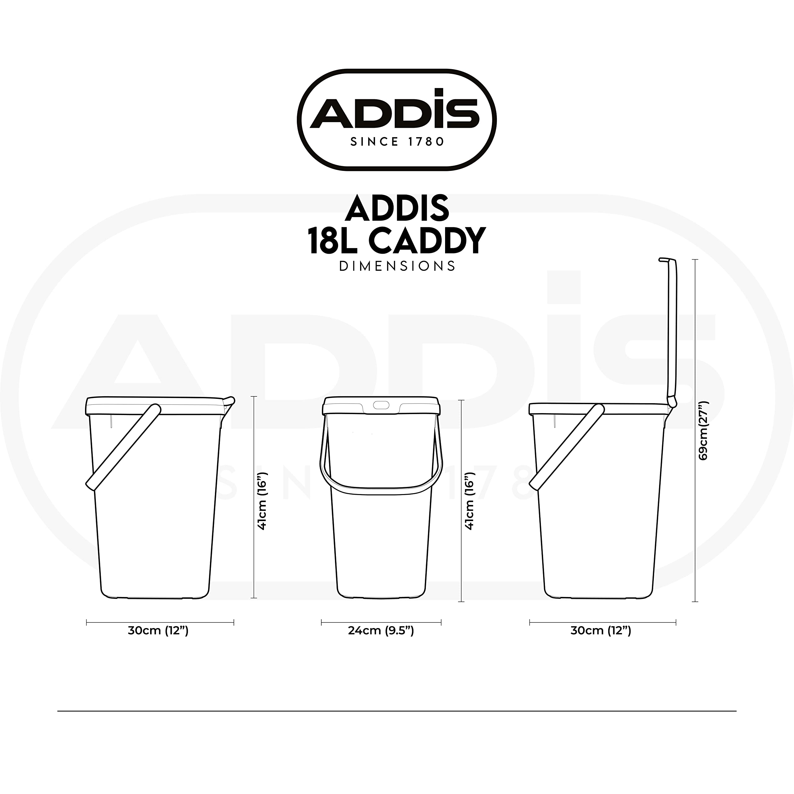 Addis Kitchen Recycling & General Storage Bin - 18 Litres | Stackable | Eco Blue Plastic 6