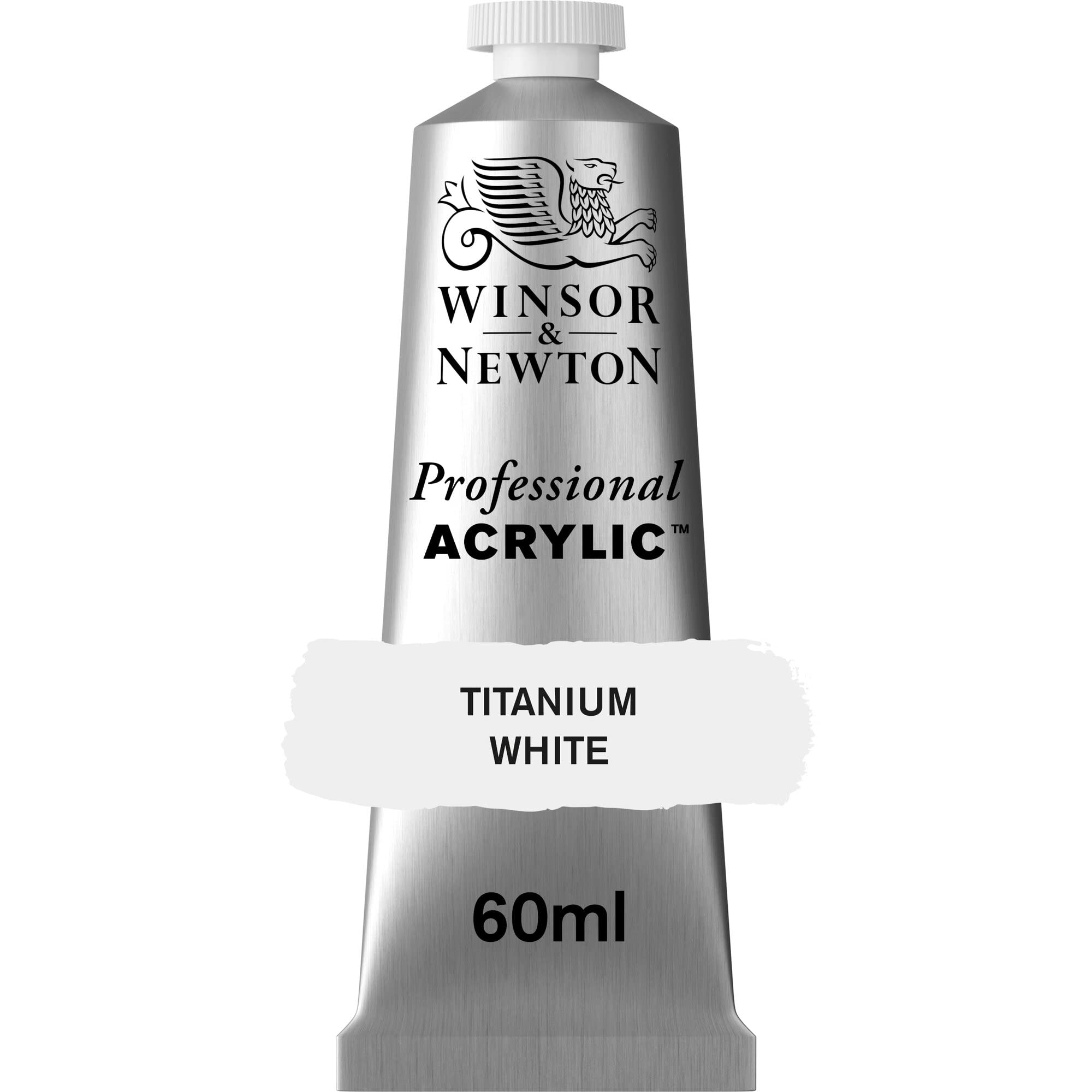 Winsor & Newton Professional Acrylic Colour - Titanium White | 60 ml Liquid | Model 2320644 1