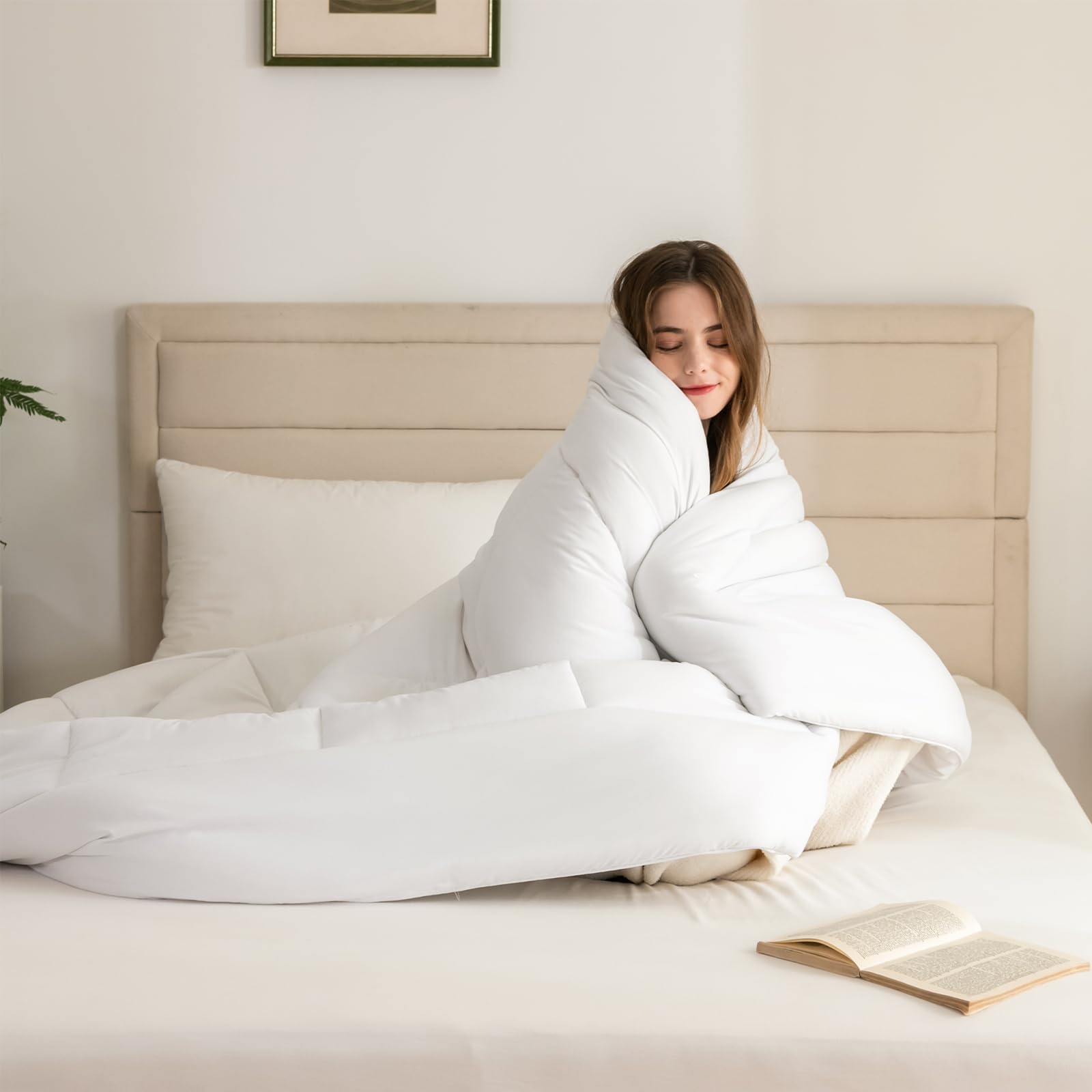 Good Nite Double Duvet 15 Tog Quilt for All Seasons | Polyester Hollowfibre Filling | 200×200cm 8