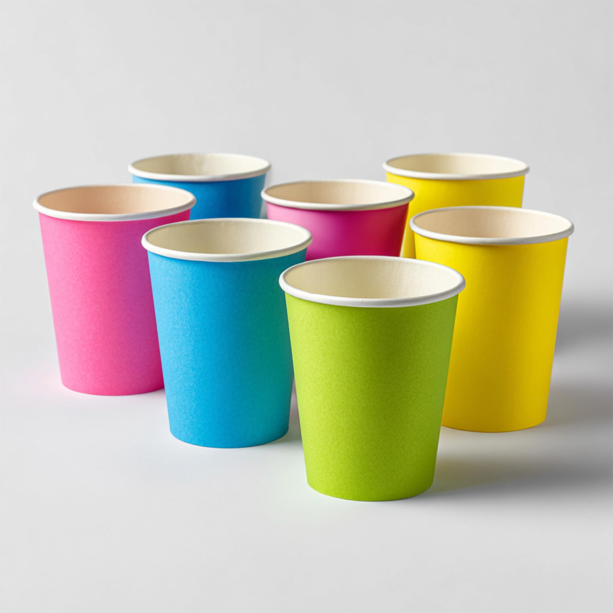 Nicoman Rainbow Paper Cups - 12oz Disposable for Hot/Cold Drinks | Pack of 40 | Made in UK 3