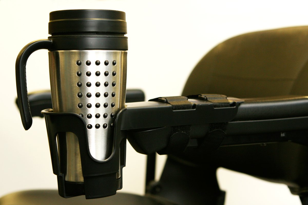The Nearly Universal OH Cup Holder - Universal Fit for Armrests | Black Plastic | Removable 2