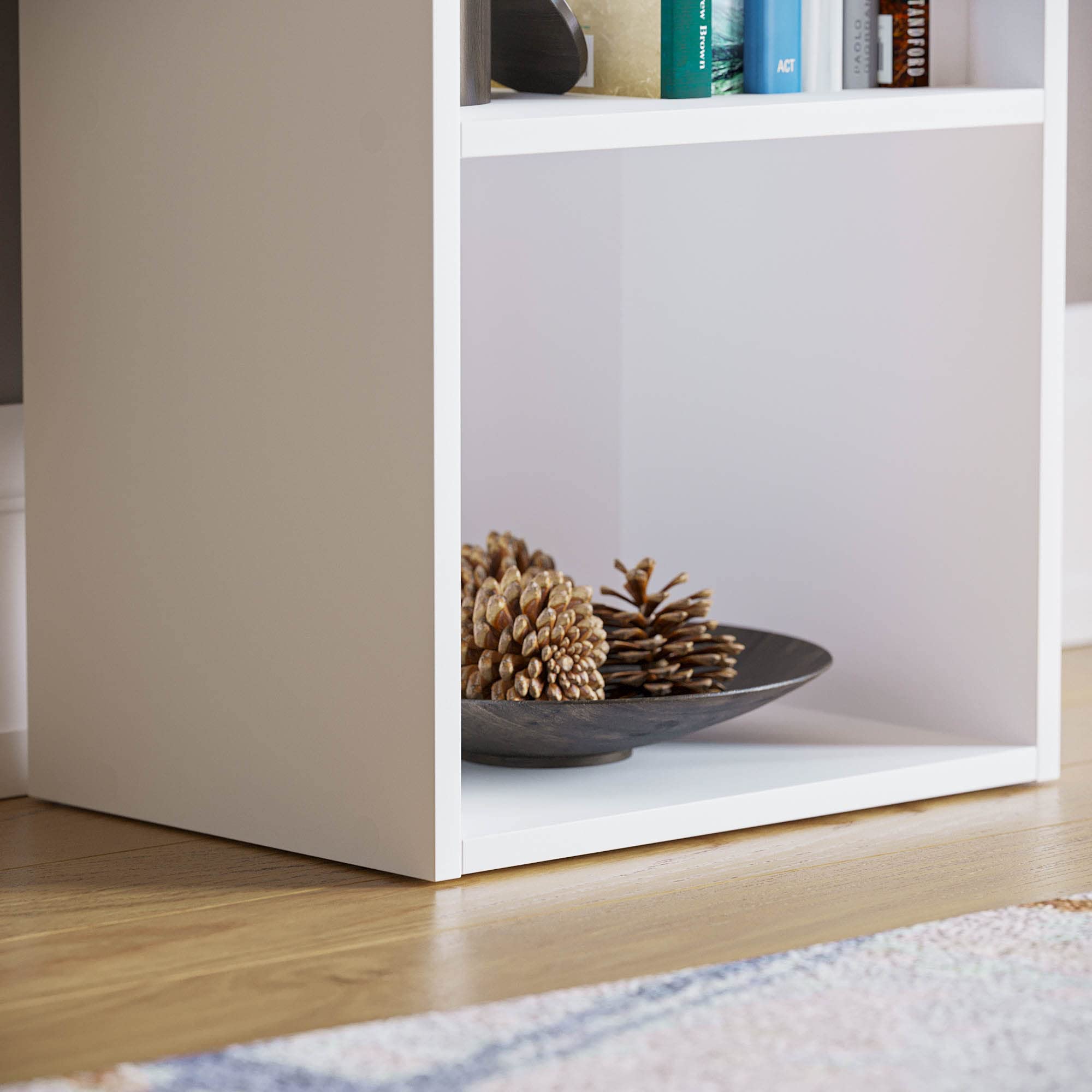 Vida Designs Oxford 3 Tier Cube Bookcase - White Engineered Wood | H 80 x W 32 x D 24 cm 5