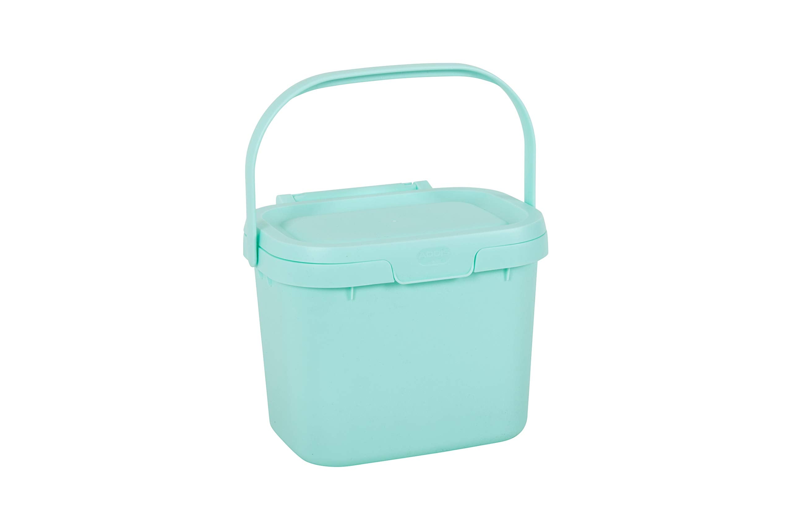 Addis Everyday Kitchen Food Waste Compost Caddy Bin - 4.5 Litre Capacity | Blue Haze Plastic