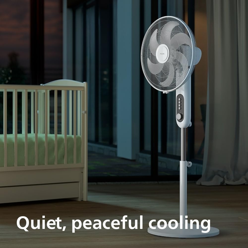 Philips Pedestal Fan Series 1000 - Powerful Airflow, Quiet Operation, 3-Speed Control | Model CX1220 3