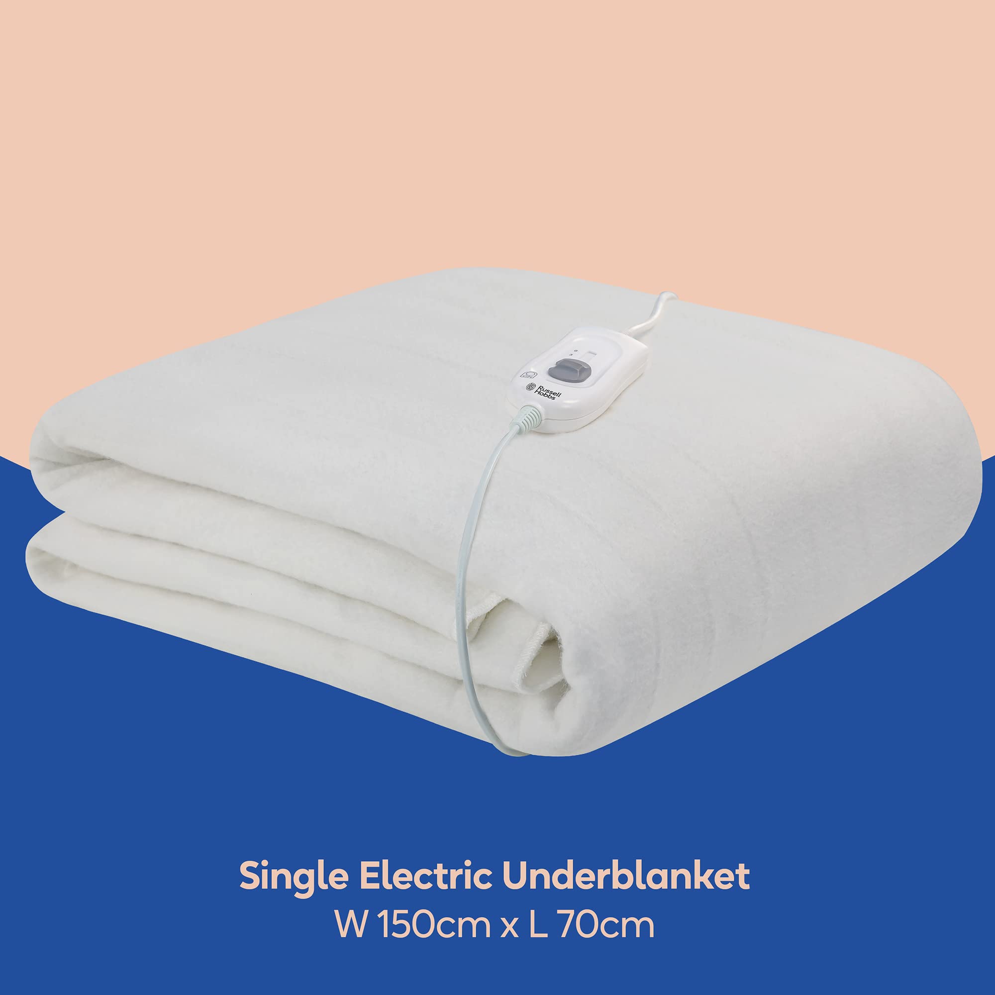Russell Hobbs Heated Single Fitted Underblanket | 3 Heat Settings | Machine Washable | 70 x 150cm 2