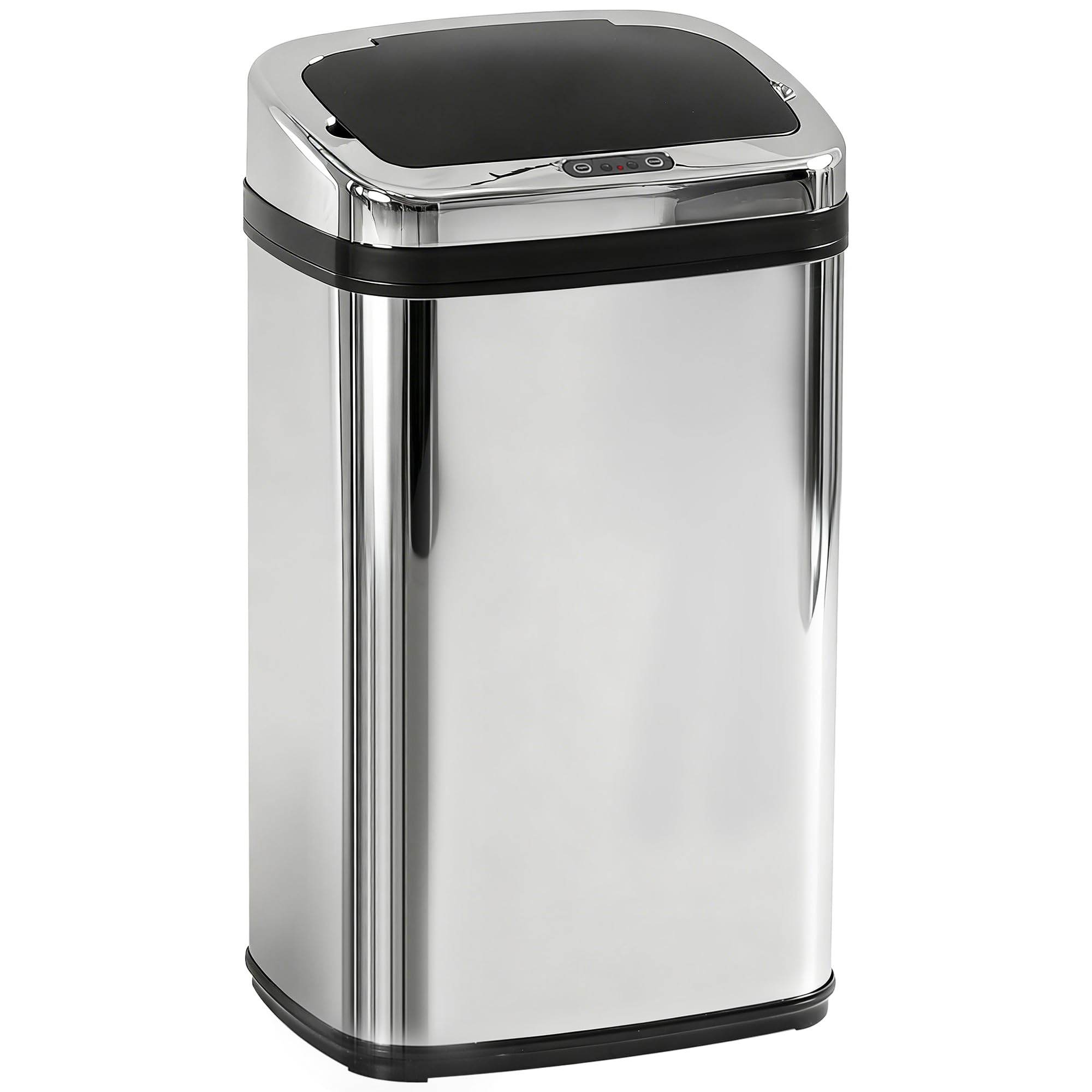 HOMCOM 30L Automatic Sensor Bathroom Bin - Stainless Steel | Motion Activated | Medium Size
