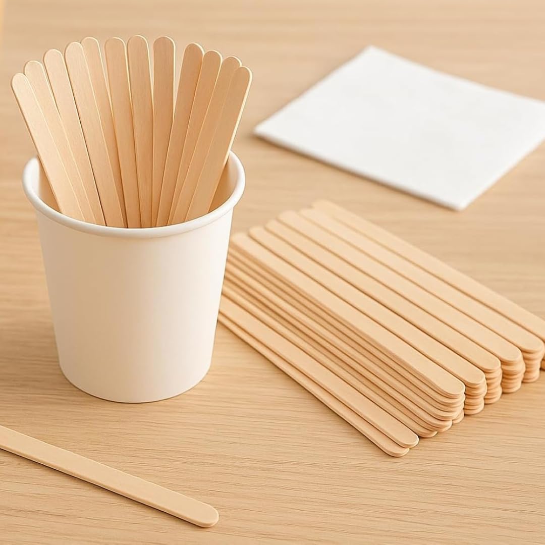1ABOVE Wooden Coffee Stirrers - 200 Pack | 140mm (5.5") Eco-Friendly Birch Wood 5