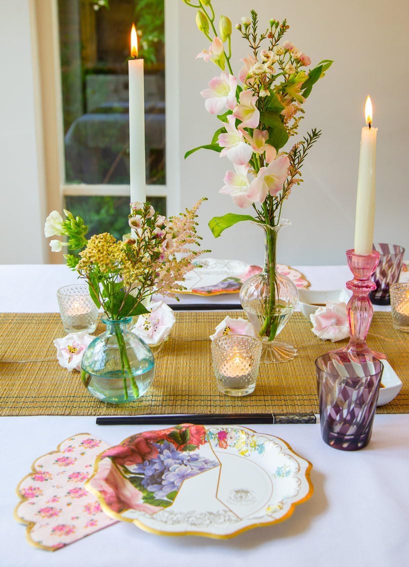 Talking Tables Pretty Floral Napkins - Pack of 50 | Pink Paper | 33cm Unfolded | Afternoon Tea & Partyware 8