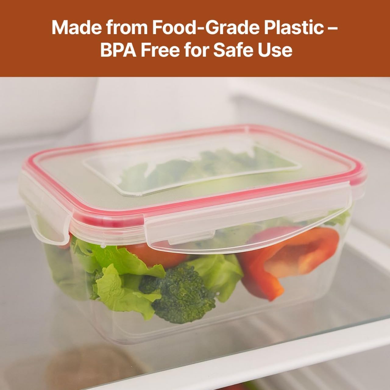 delka Airtight Food Storage Container Set - 10 Pack (5 x 400ml & 5 x 1000ml) | BPA-Free Plastic 2