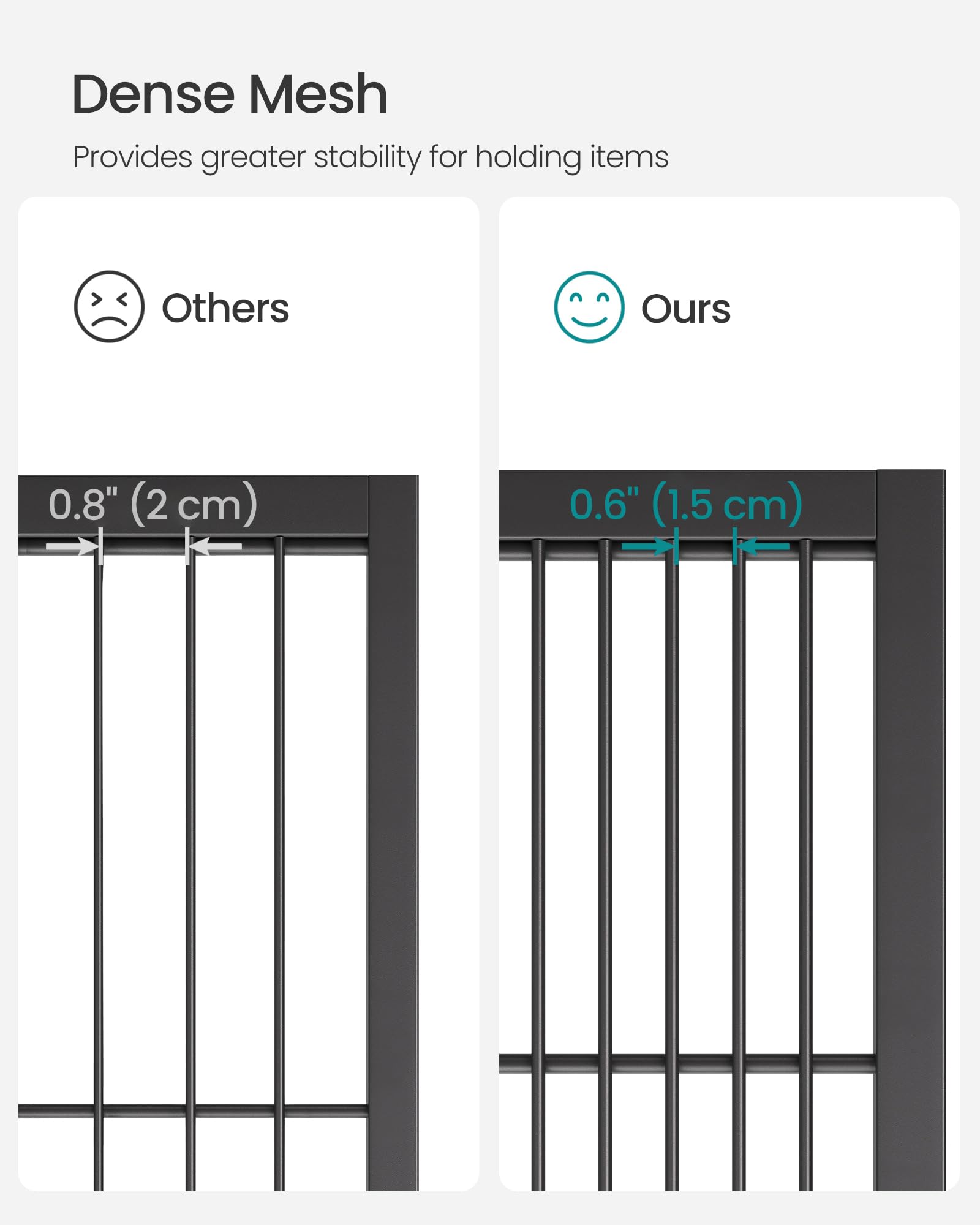 SONGMICS 3-Tier Metal Shelving Unit on Wheels - Ink Black | Heavy Duty Support | Adjustable Feet 6