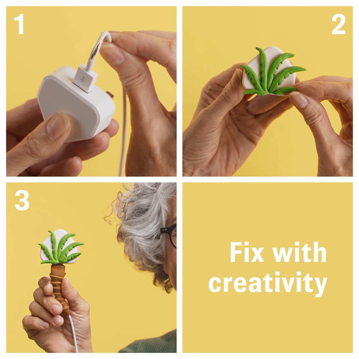tesa Sugru Moldable Multi-Purpose Glue - 3 Pack (Black, White, Grey) | Strong Silicone Putty 2