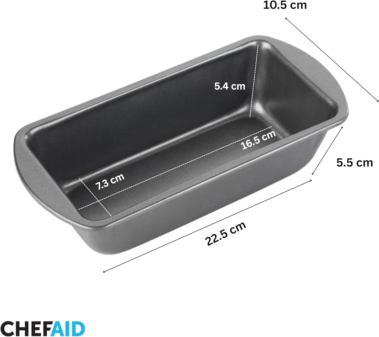 Chef Aid Non-Stick Carbon Steel Loaf Pan - 450g Capacity | 22.5 x 10.5 x 5.5 cm 4