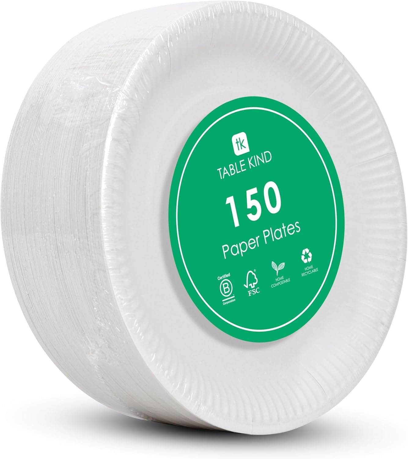 Talking Tables Table Kind Eco-Friendly White Paper Plates - 150 Pack, 22CM, Made in EU 6