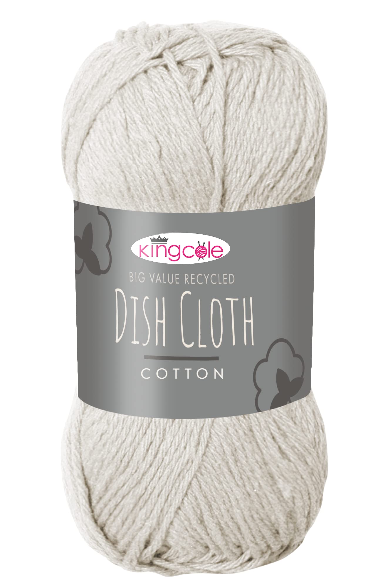 King Cole Big Value Recycled Cotton Yarn - Cream | 175 Yards | Model 2255060 1