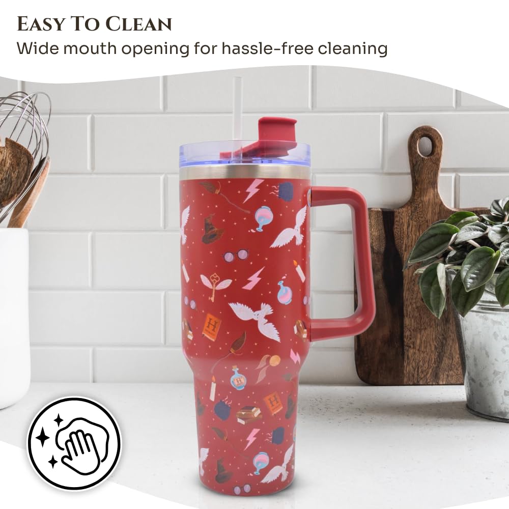 HOX Harry Potter Insulated Stainless Steel Tumbler - 1200ml | Vacuum Insulated | Red 8