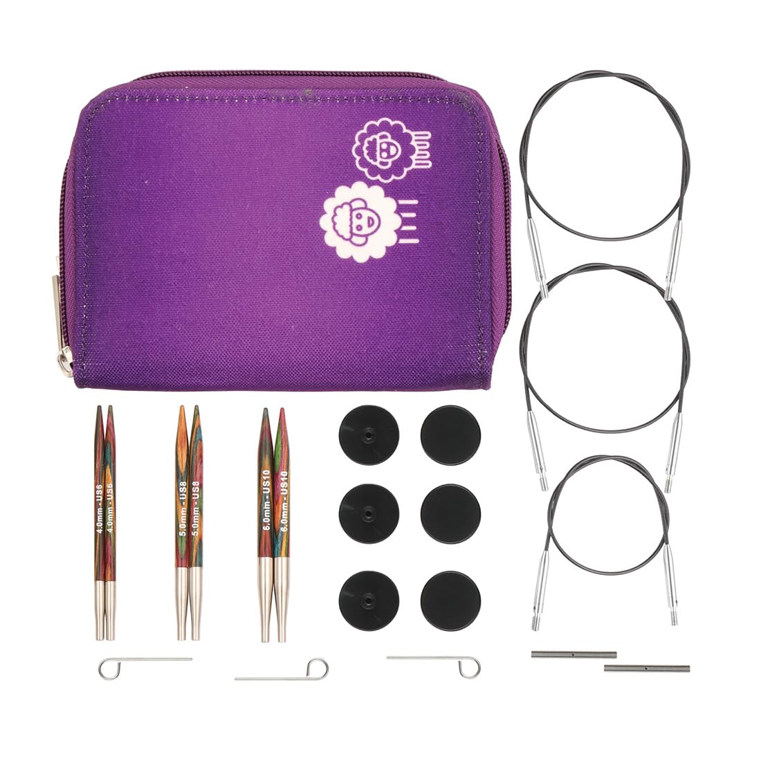 KnitPro Symfonie Starter Interchangeable Circular Needle Set | Birch Wood | 4mm-6mm 1