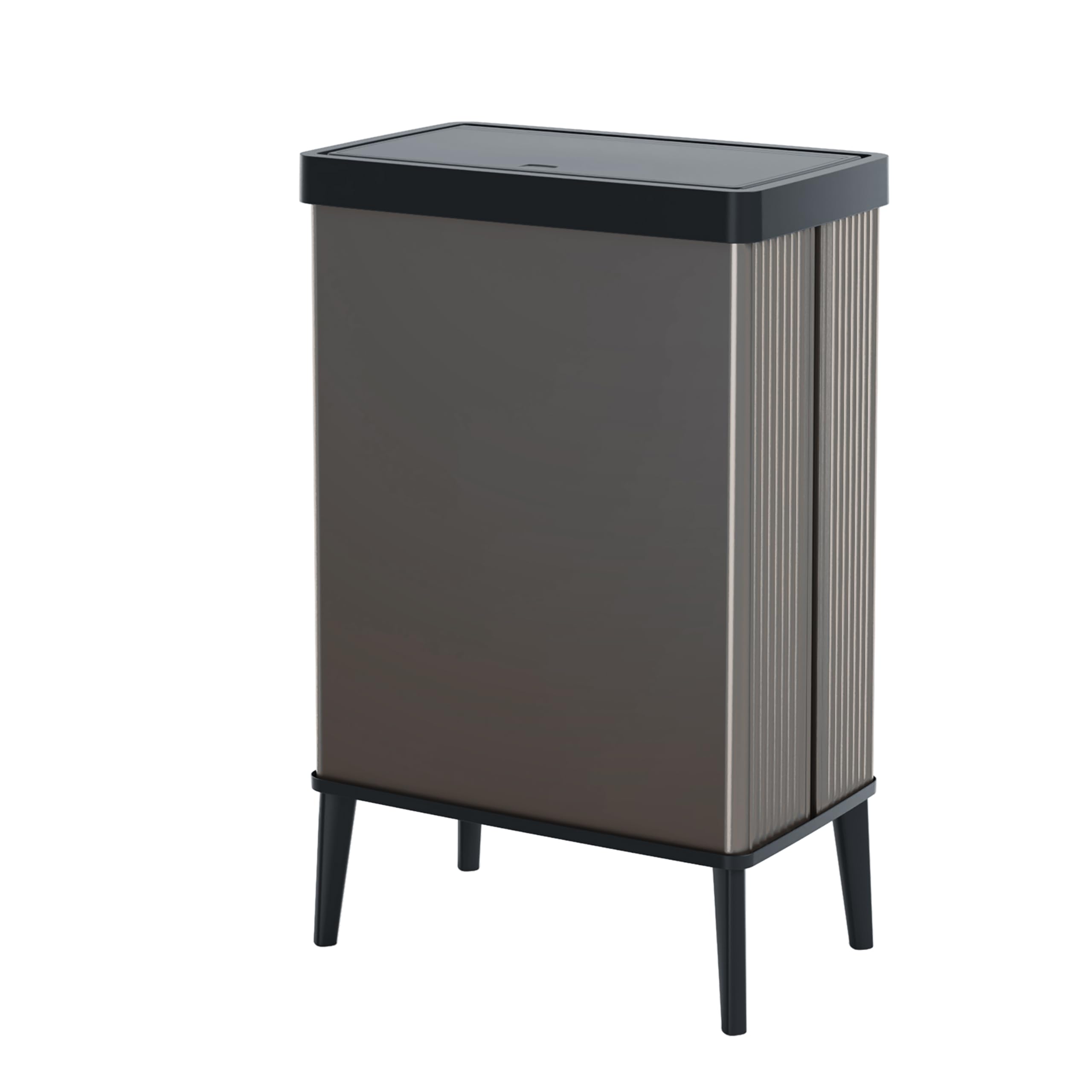 CURVER Verto 54L Waste Bin - Push Lid | Pearl Grey | Recyclable Plastic 1