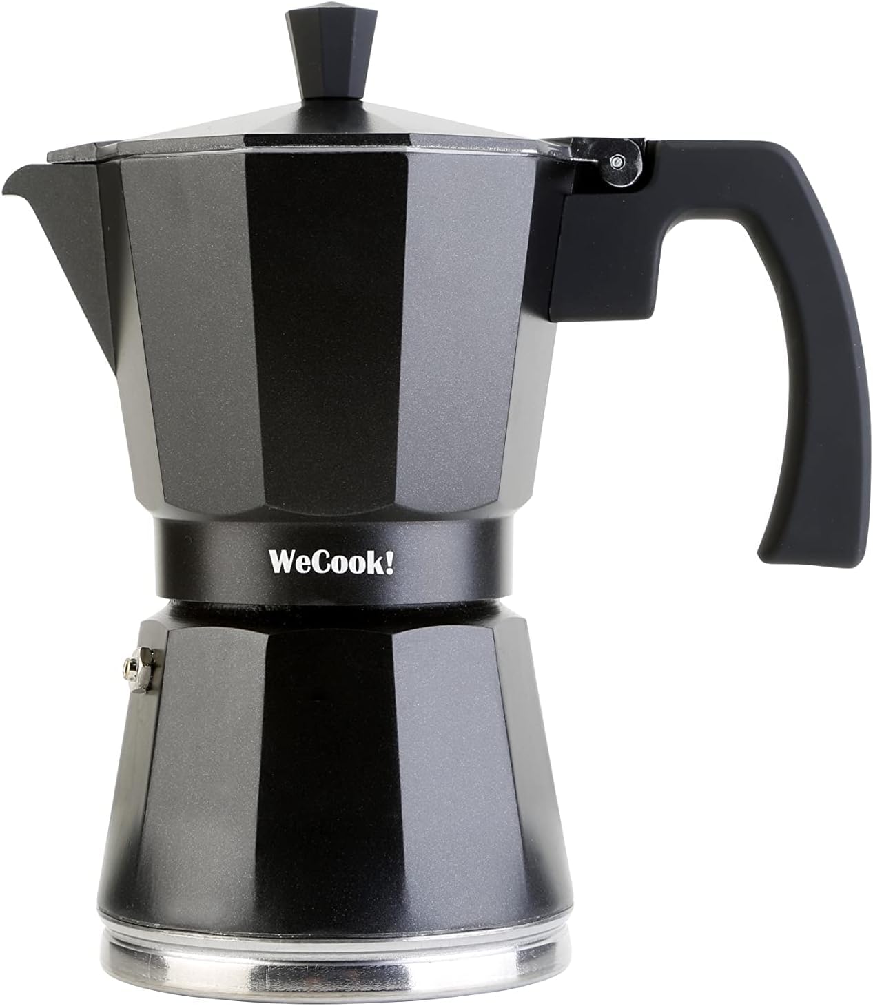 WECOOK! Luccia Italian Stovetop Coffee Maker - 1-3 Cup Capacity | Aluminium | Induction Compatible