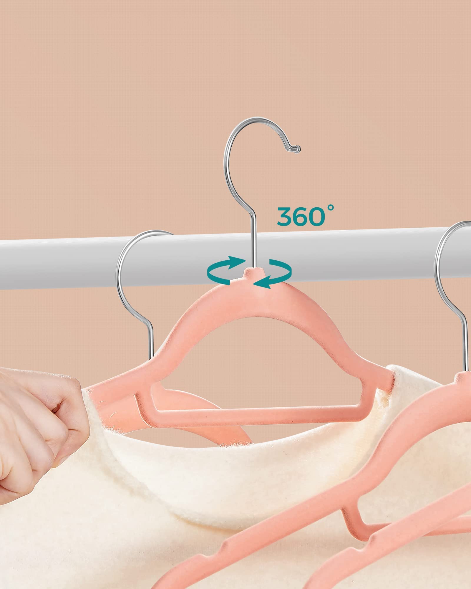 SONGMICS Velvet Hangers - 50 Pack Non-Slip Space Saving Hangers | 0.6cm Slim | 5kg Capacity 6