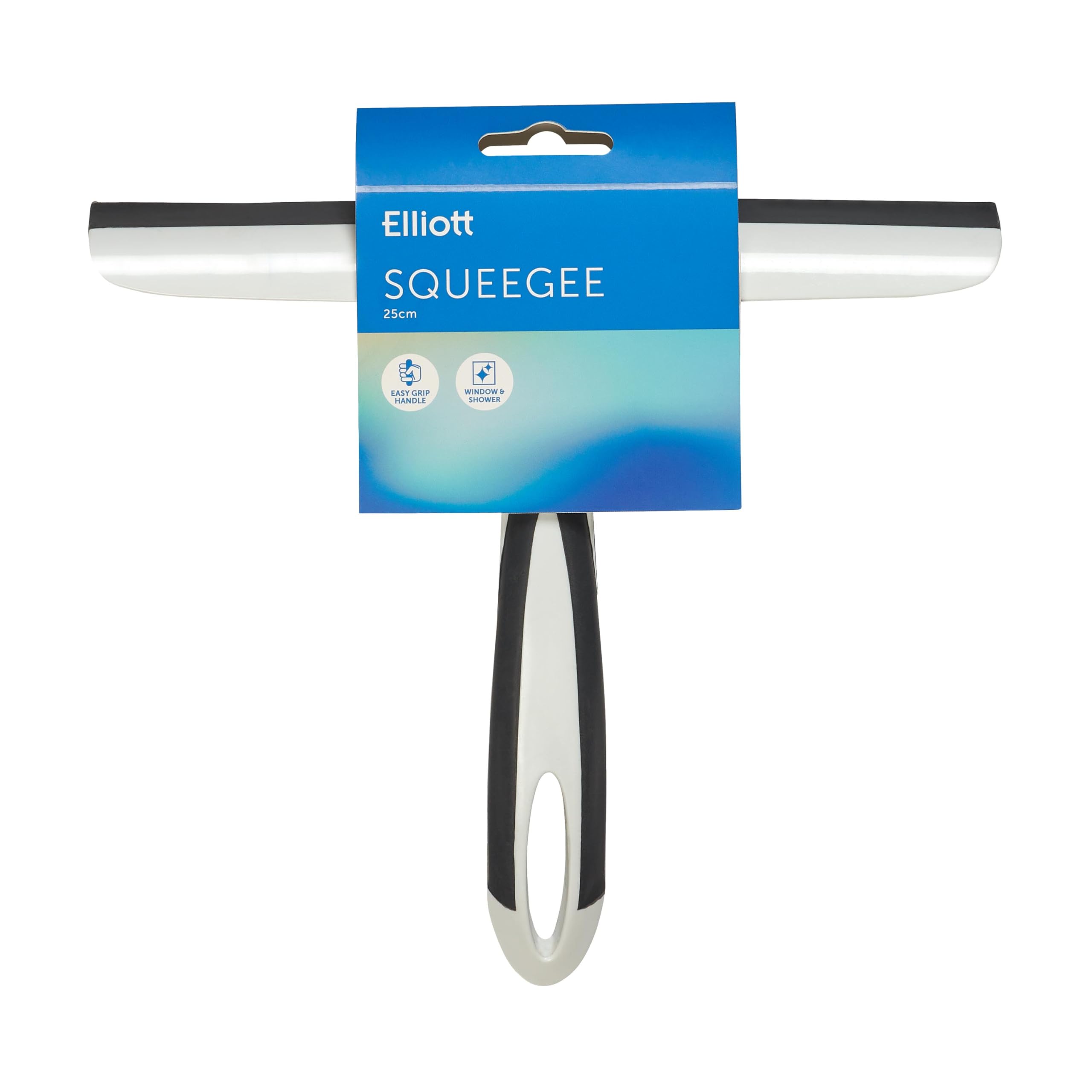 Elliott Shower Squeegee - 25cm Blade | Synthetic Bristle | White/Black 2