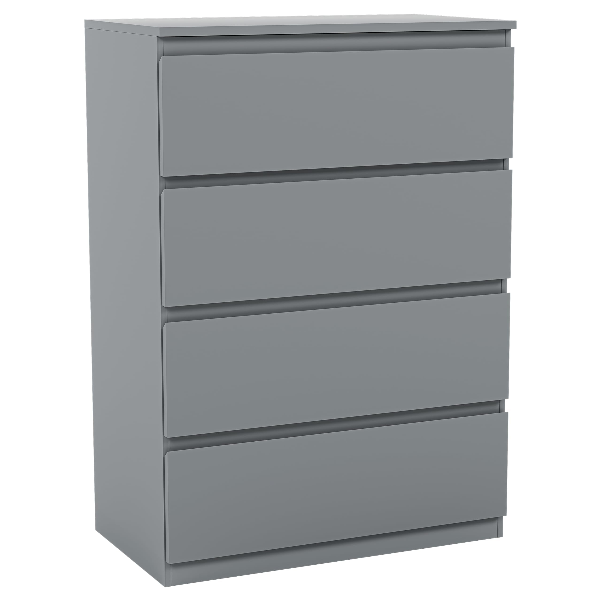 Vida Designs Denver 4 Drawer Chest of Drawers | 70W x 40D x 96H cm | Grey Engineered Wood 7