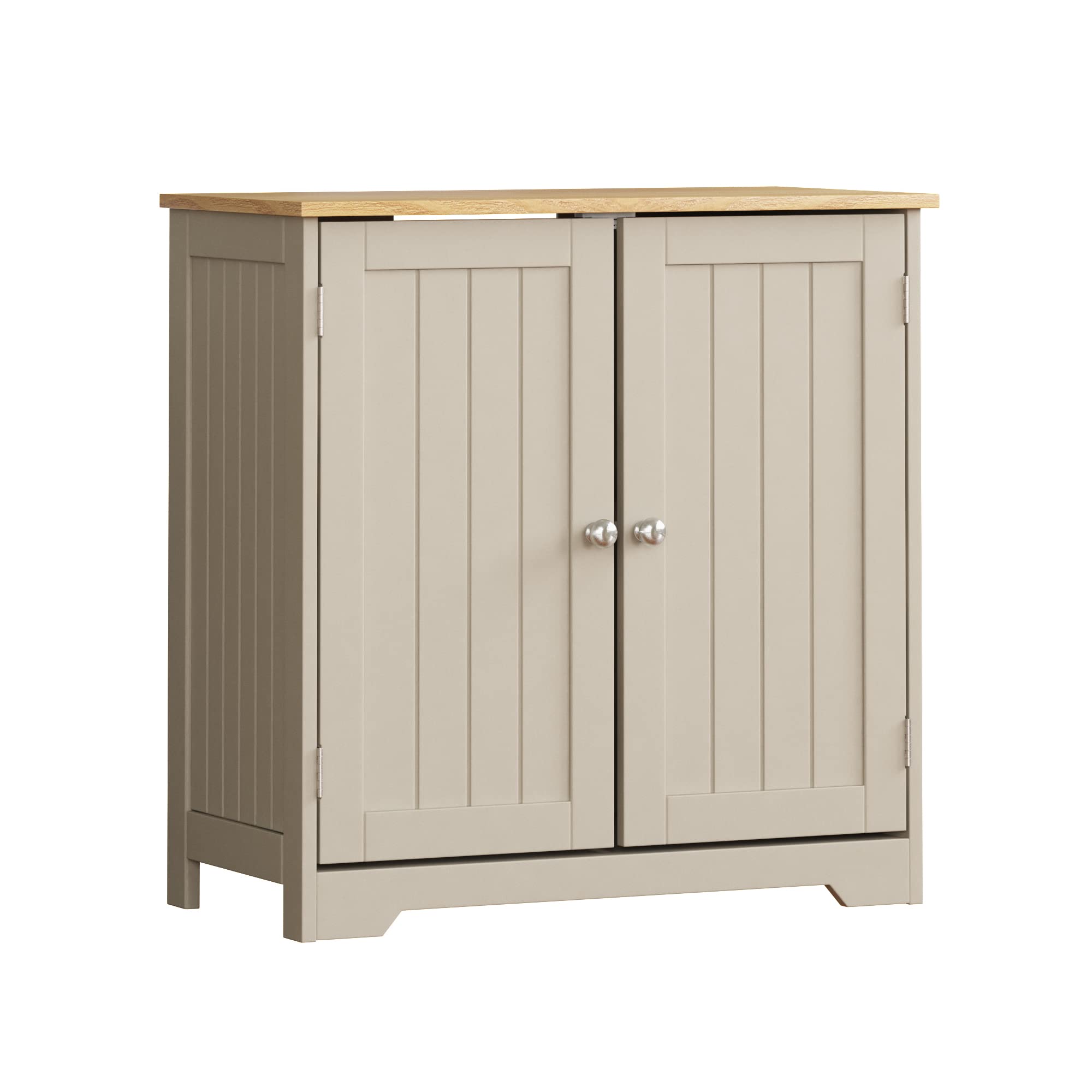 Bath Vida Priano Under Sink Cabinet - Grey & Oak Finish | 60x60x30 cm | Freestanding 8