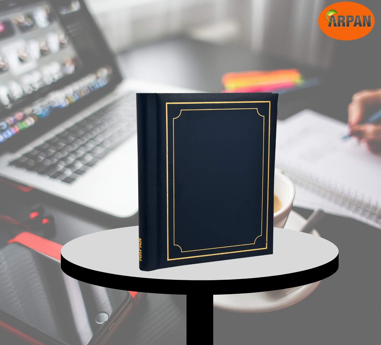 ARPAN Self Adhesive Photo Album - 20 Sheets/40 Sides, Blue | Spiral Bound | Holds up to 11x9" 7