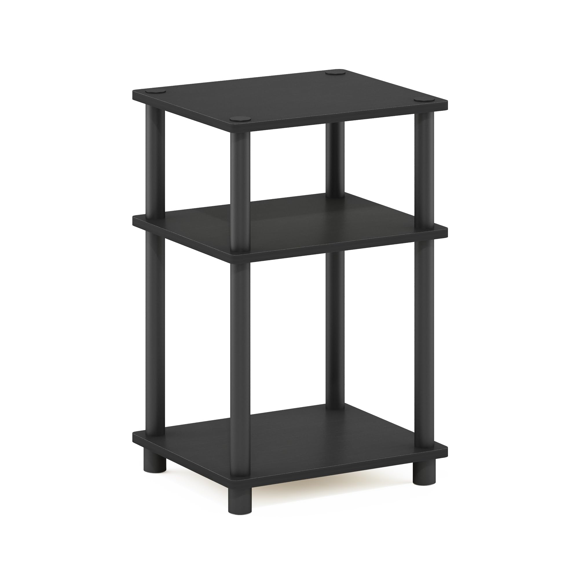 Furinno JUST Side Table - 3-Tier End Table | Americano/Black | 29.2cm W 7