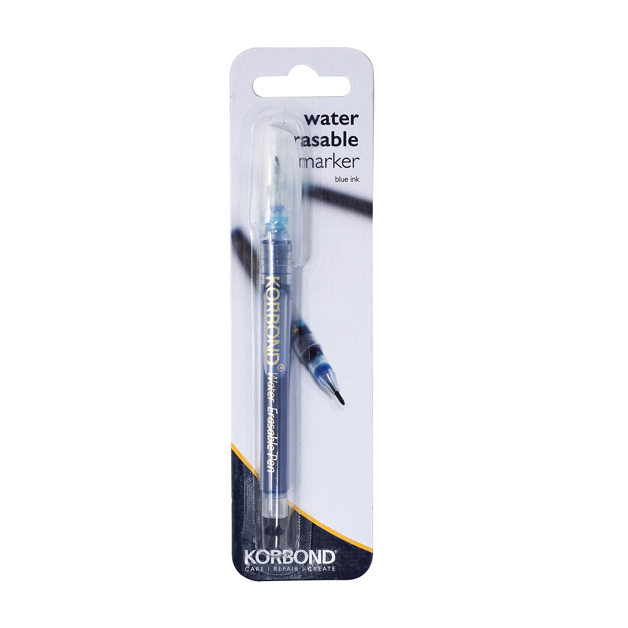 KORBOND Water Erasable Marker - Blue Ink for Fabric Marking | Mess-Free Alternative to Chalk 1