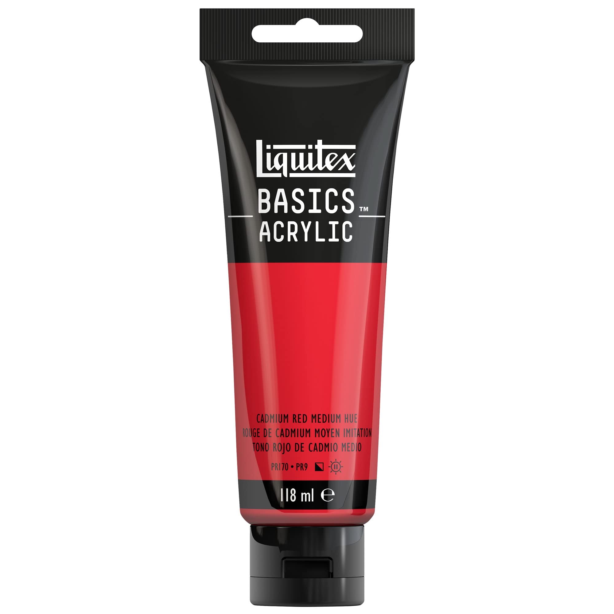 Liquitex Basics Acrylic Paint - Cadmium Red Medium Hue | 118 ml Tube | Artist Quality 1