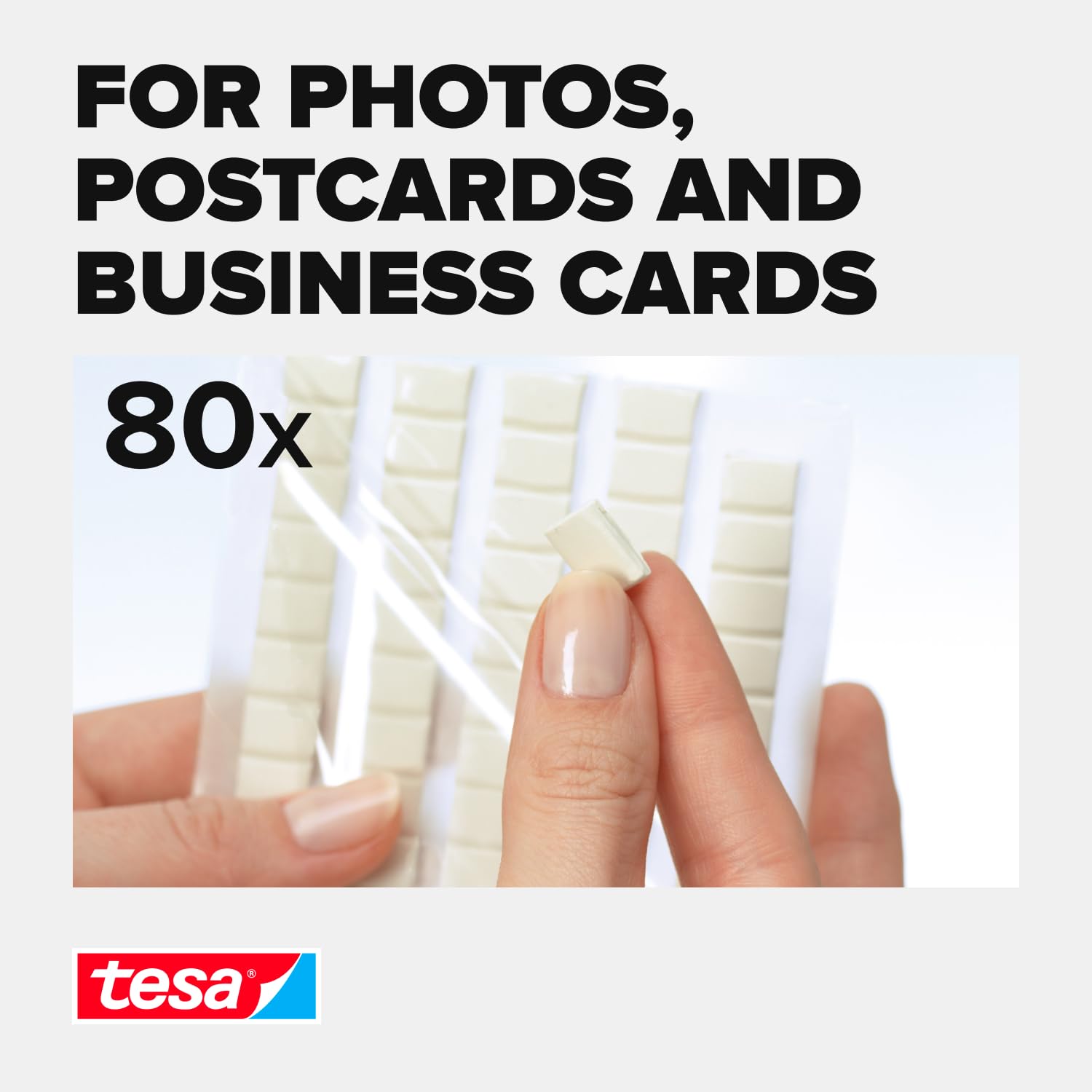 tesa UK Universal Adhesive Putty Alternative to Tacks and Pins, White, Pack of 80 3