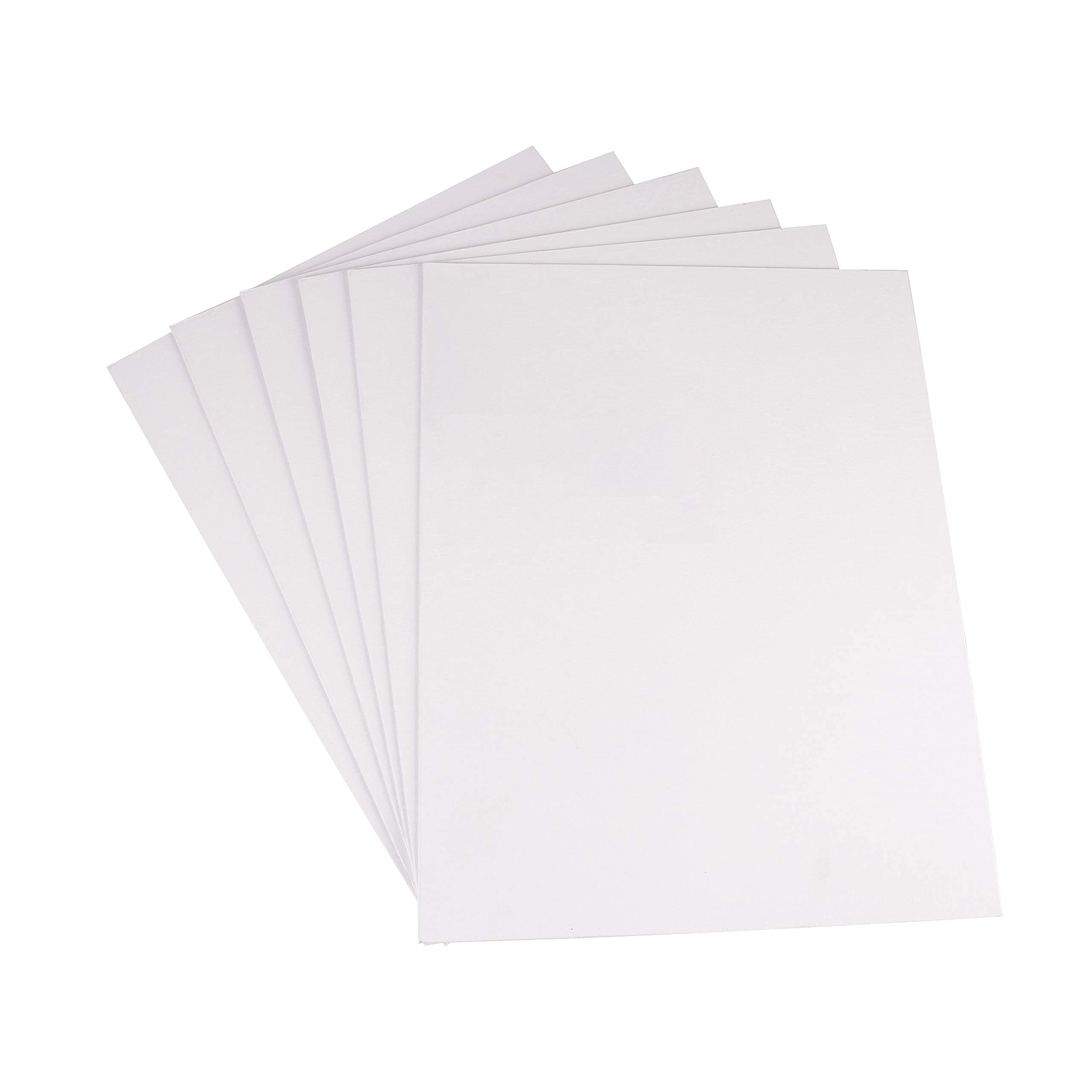EXERZ Canvas Panels - 6 Pack 40x50cm Blank Artist Boards | 280GSM Cotton | Triple Primed 5