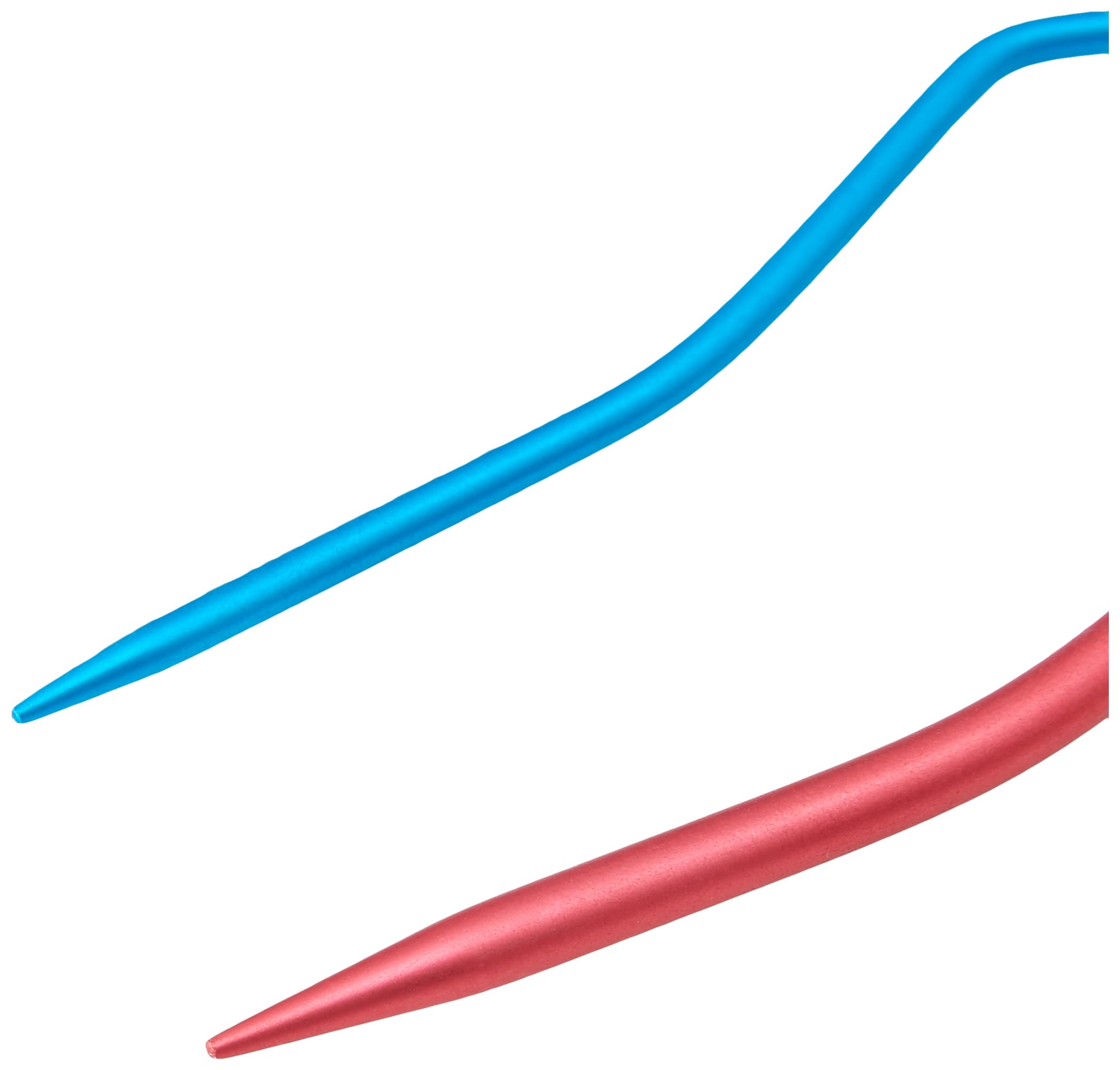 KNITPRO Coloured Aluminium Cable Needles - 2.5mm & 4.0mm Set | Lightweight & Strong 3