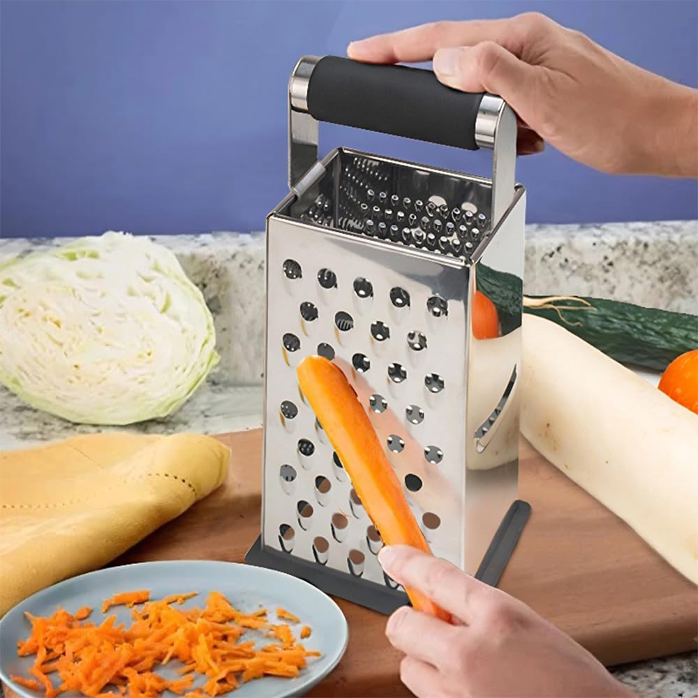 Armo Home Heavy Duty Stainless Steel 4-Sided Grater | Rust Resistant | Dishwasher Safe 6