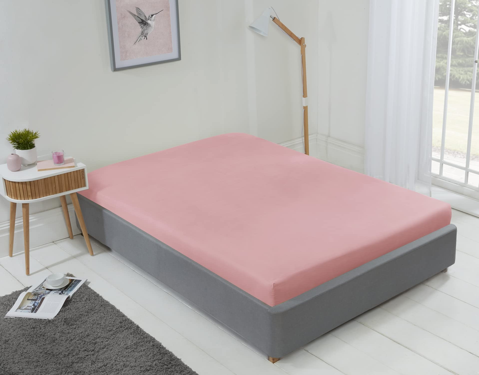 Emma Barclay Lyla Fitted Sheet - Single | Blush Pink | 100% Polyester | Non-Iron 1