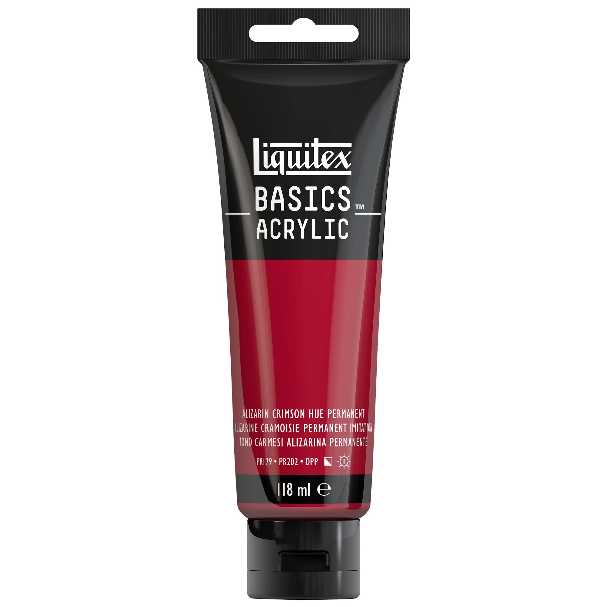 Liquitex Basics Acrylic Paint - Alizarin Crimson Hue Permanent | 118 ml Tube | Archival Quality 1